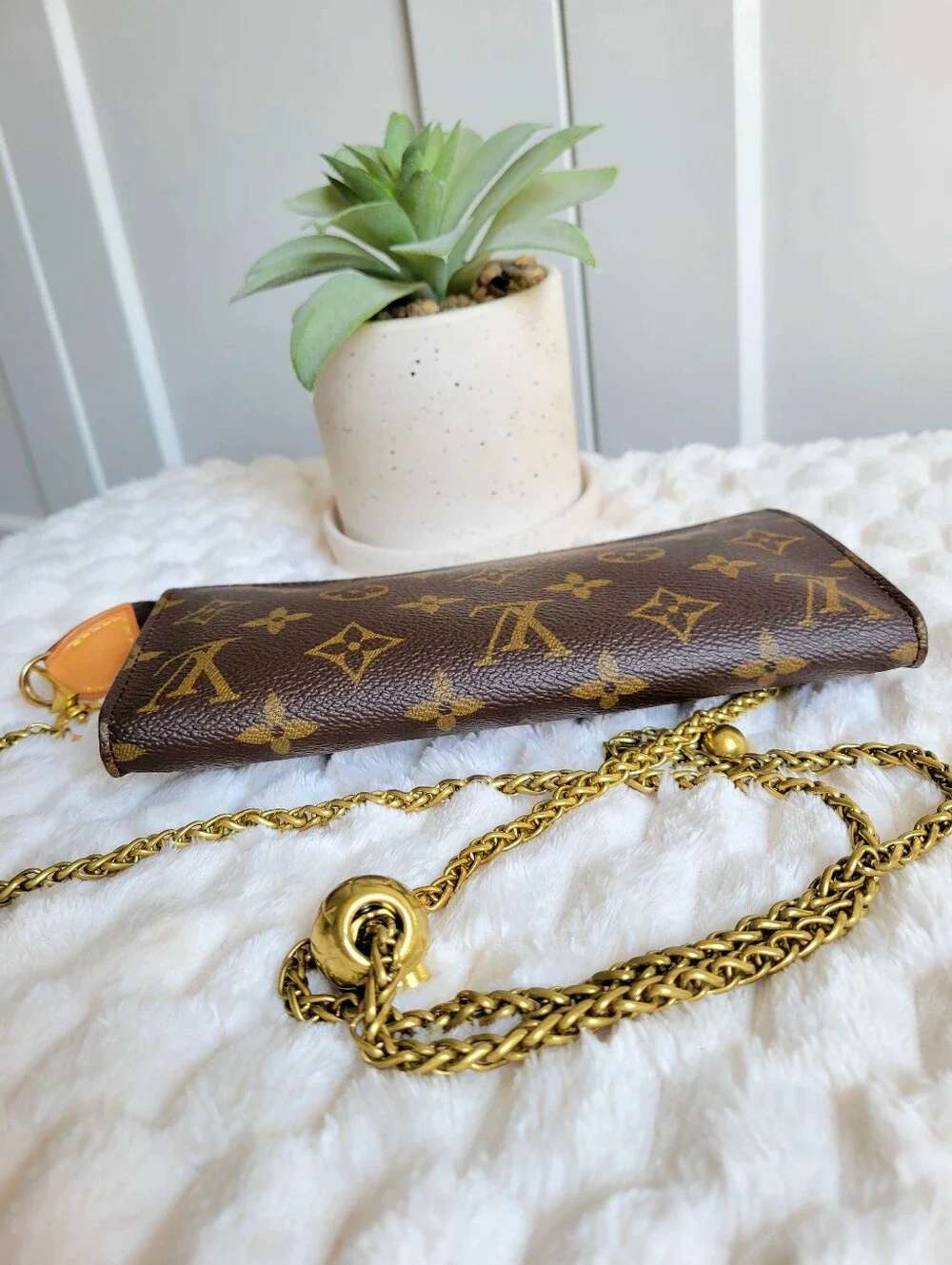 💕LOUIS VUITTON Chain Crossbody Shoulder Bag Monogram